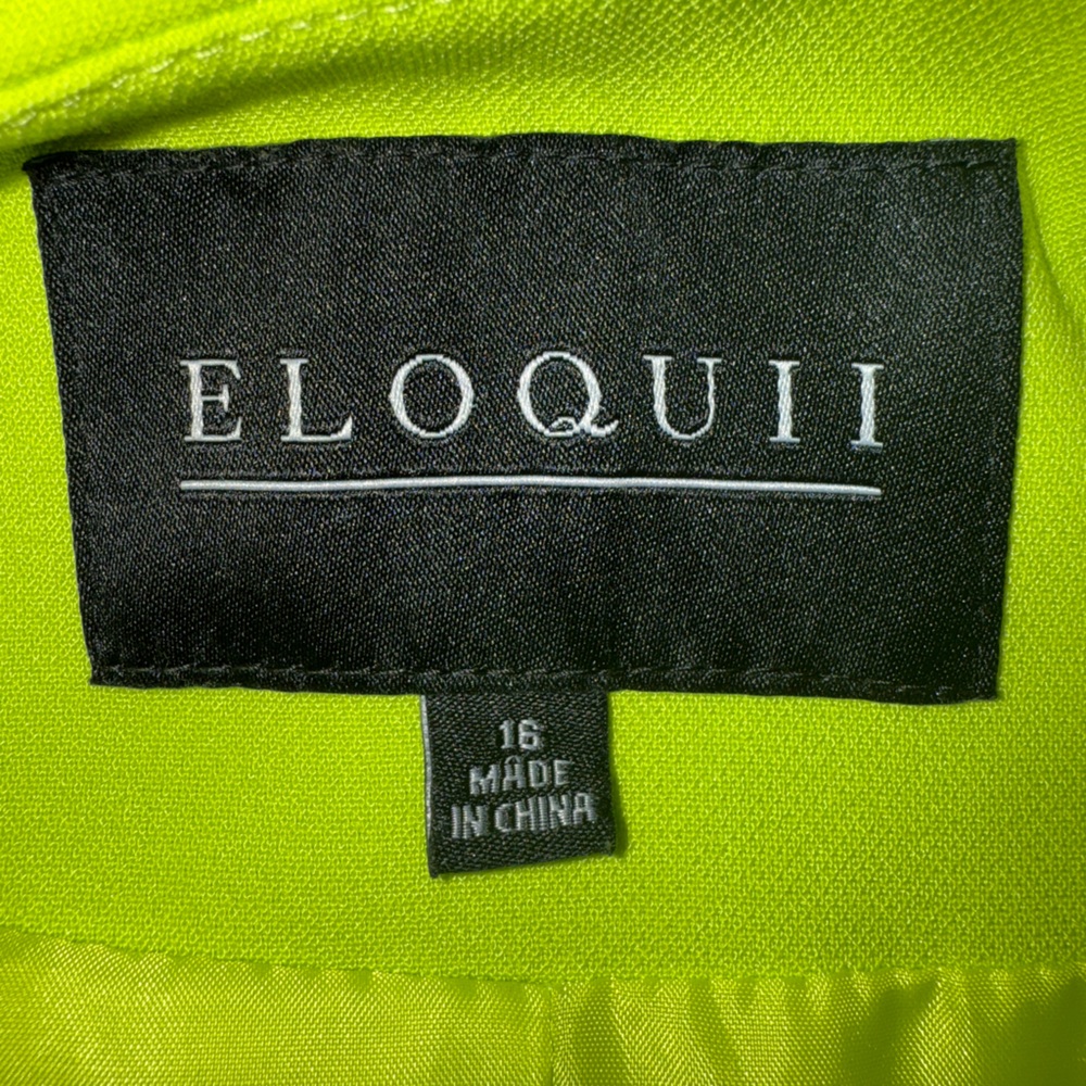 Eloquii Women’s Bright Green Single Breasted One Button Blazer, sz 16 - Picture 7 of 10